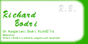 richard bodri business card